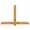 Ekena Millwork Eugene Rough Sawn Timber Gable Bracket, Western Red Cedar, 72"W x 48"H x 6"D x 6"F, 16/12 Pitch GBW072X48X0606EUG00RWR - alternate 1